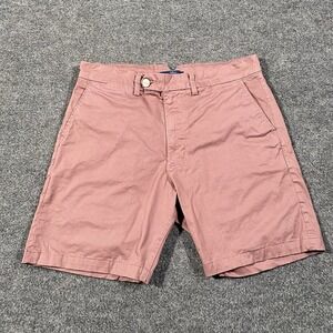 Shore Brand Chino Shorts Mens Size 31 Salmon Pink Stretch Preppy Made in USA